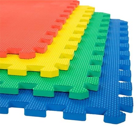 STALWART Stalwart 75-ST6000 24 x 24 x 0.50 in. Interlocking EVA Foam Padding Foam Mat Floor Tiles; Multicolor - Pack of 4 75-ST6000